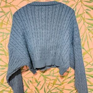 Le Lis Blue Cable Knit Women's Sweater